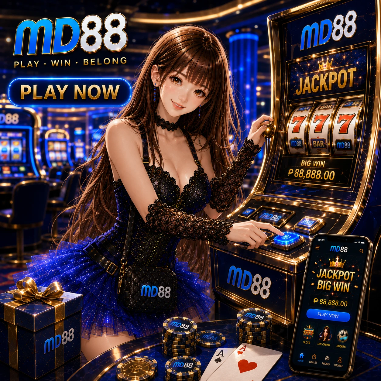 Play'n GO Book of Dead slot card thumbnail — Egyptian explorer theme with golden symbols